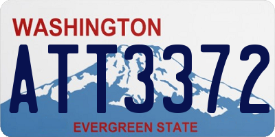 WA license plate ATT3372