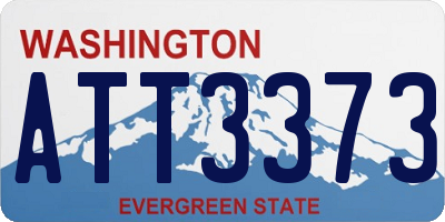 WA license plate ATT3373