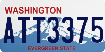 WA license plate ATT3375