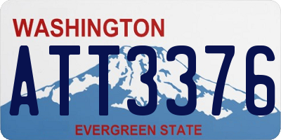 WA license plate ATT3376