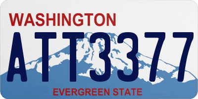 WA license plate ATT3377