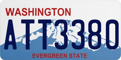 WA license plate ATT3380
