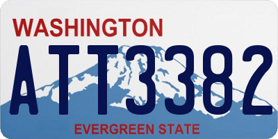 WA license plate ATT3382