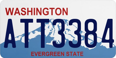 WA license plate ATT3384