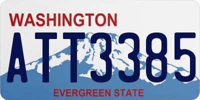 WA license plate ATT3385