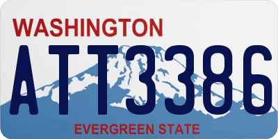 WA license plate ATT3386