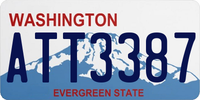 WA license plate ATT3387