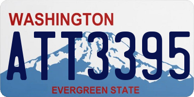 WA license plate ATT3395