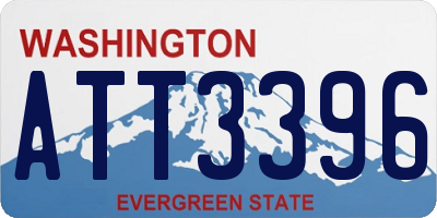 WA license plate ATT3396