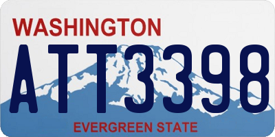 WA license plate ATT3398