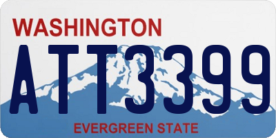 WA license plate ATT3399