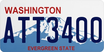 WA license plate ATT3400