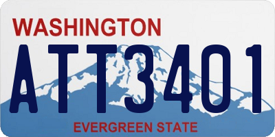 WA license plate ATT3401