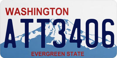 WA license plate ATT3406