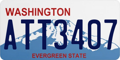 WA license plate ATT3407