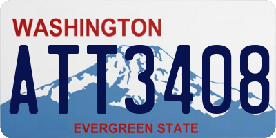 WA license plate ATT3408