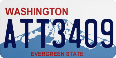 WA license plate ATT3409