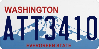 WA license plate ATT3410