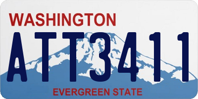 WA license plate ATT3411
