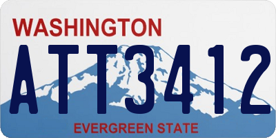 WA license plate ATT3412