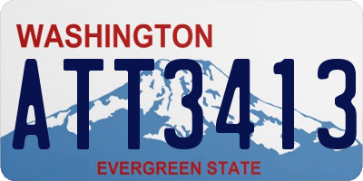 WA license plate ATT3413
