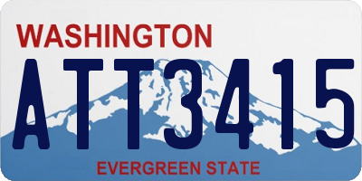 WA license plate ATT3415