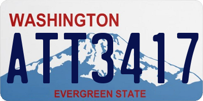 WA license plate ATT3417