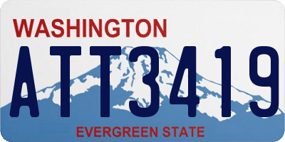 WA license plate ATT3419