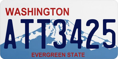 WA license plate ATT3425