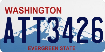 WA license plate ATT3426