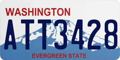 WA license plate ATT3428