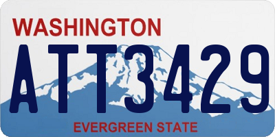 WA license plate ATT3429