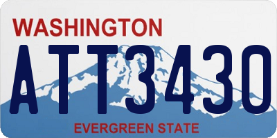 WA license plate ATT3430