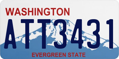 WA license plate ATT3431