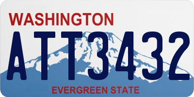 WA license plate ATT3432