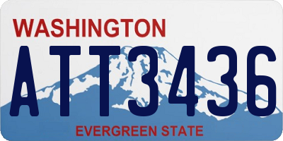 WA license plate ATT3436