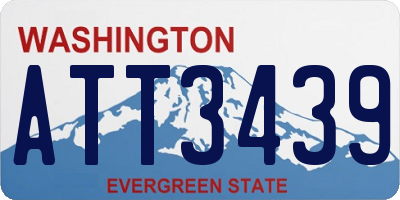 WA license plate ATT3439
