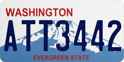 WA license plate ATT3442