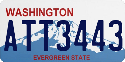 WA license plate ATT3443