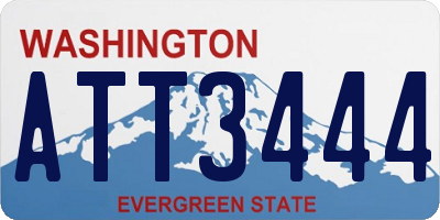 WA license plate ATT3444