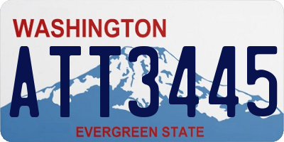 WA license plate ATT3445