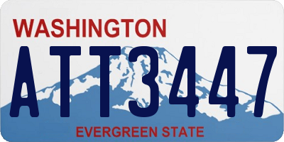WA license plate ATT3447