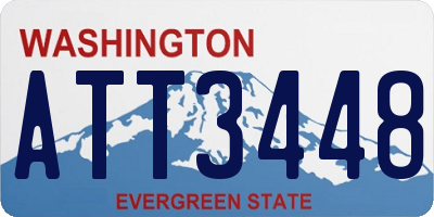 WA license plate ATT3448