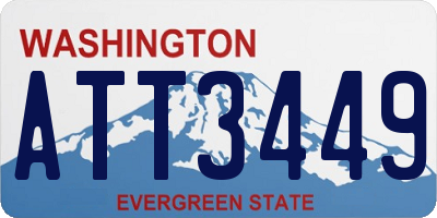 WA license plate ATT3449