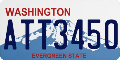 WA license plate ATT3450