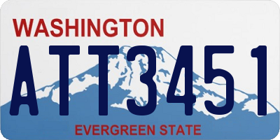 WA license plate ATT3451