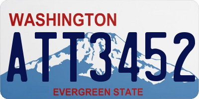 WA license plate ATT3452