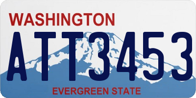 WA license plate ATT3453