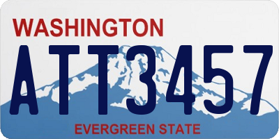 WA license plate ATT3457