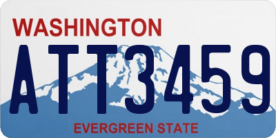 WA license plate ATT3459